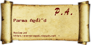 Parma Agád névjegykártya